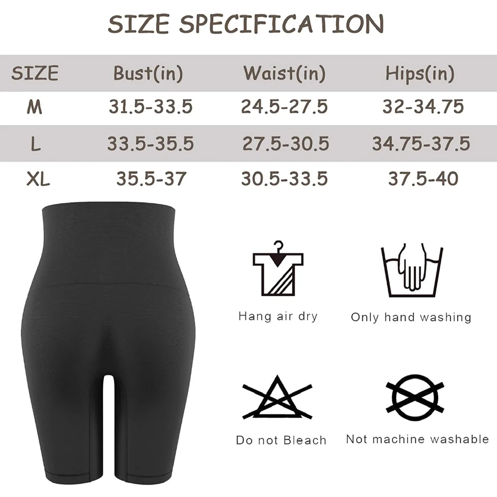 NWT Tummy and Waist Control Black Womens M Lycra Shapewear Shorts - Picture 6 of 6